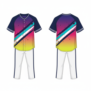 Uniforme de Béisbol Sublimado Personalizado 2026, Cuello en V, 100% Poliéster, Malla Ligera y Transpirable, Unisex, Nombre del Equipo, Número, Logotipo Personalizado - Product Image 3