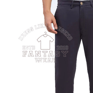 FANTASY WEAR OEM Venta al por Mayor y Personalización de Pantalones Chinos Clásicos para Hombre, Corte Recto, Estilo Casual y Urbano, Certificación CE ISO - Product Image 3