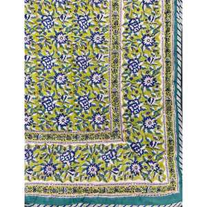 Colcha Kantha de Algodón Hecha a Mano con Parches Florales para Cama Individual, Ligera y Versátil para Uso en el Hogar, para Verano e Invierno, para Bebés - Product Image 2