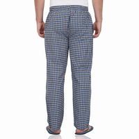 Pantalon de pyjama tissé à coupe droite pour hommes, vêtements de nuit, pyjama à carreaux en flanelle, pantalon de marche en tricot avec OEM