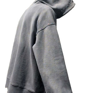 Vente en gros Service OEM Meilleur Design Basics Coton mélangé Léger Respirant Soleil Délavé Sweats à capuche pour hommes - Product Image 6