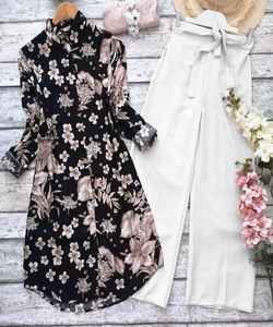 Vêtements islamiques, costume en mousseline de soie blanc cousu pour femmes musulmanes, boutique de mode pakistanaise, robe trois pièces, tenue de fête de mariage Eid - Product Image 6