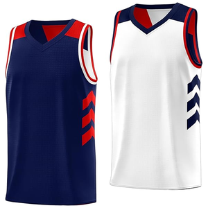 Maillot de basket-ball réversible vierge pour homme, uniforme d'équipe, chemises de basket-ball athlétiques Hip Hop - Product Image 6