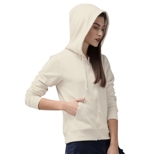 Sudadera blanca Mujer Algodón Cuello redondo Manga larga Jersey informal OEM Suministro de fábrica a granel - Product Image 2