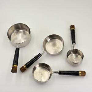 High Quality Stainless Steel Coffee Scoop Spoon Black Resin Handle Eco-Friendly Kitchen Baking Tools <b>Measuring</b> Spoons for Home - Product Image 4