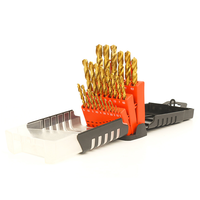 Jeu de 19 forets HSS Cobalt 1-10mm en acier rapide forets hélicoïdaux pour le perçage des métaux Kit de précision durable