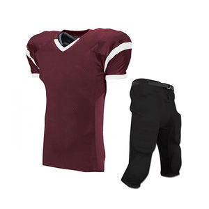 Uniforme de Fútbol Americano para Hombre ZATA SPORTS OEM de Alta Calidad, 100% Poliéster, Color Sólido, Transpirable, Talla Grande, con Pantalones Cortos - Product Image 4