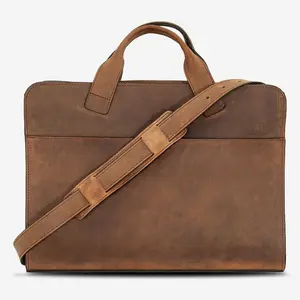 New Quality 2023 Hot Sale Leather Made Handbag Laptop And File Bag Low MOQ Leather Lap Top Bags For Business Men