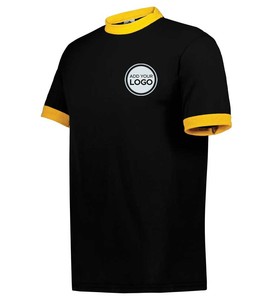 Camisetas Ringer de algodón 5,4 de 100% onzas suaves para hombre en tallas para adultos: camiseta unisex de la talla de la camiseta del - Product Image 1