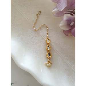 ลูกปัดมุกลายจุด Kundan สีทองสวยงามเหนือกาลเวลาออกแบบได้ตามต้องการลูกปัดหินโฆษณาสำหรับเจ้าสาว - Product Image 2