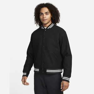 Personalizado de alta calidad de cuero ligero Letterman Varsity Jacket soporte de manga larga parche Chenille High Street Haus Industries - Product Image 1