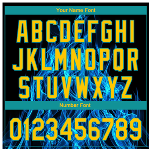 Camiseta Polo Sublimada Personalizada con Diseño de Llamas Azules, Nombre y Número del Equipo, Ropa Deportiva con Estampado Personalizado - Product Image 4