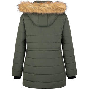 Veste matelassée d'hiver pour femmes, moderne et tendance, unie, avec tissu respirant, coupe-vent, construction isolée - Product Image 2