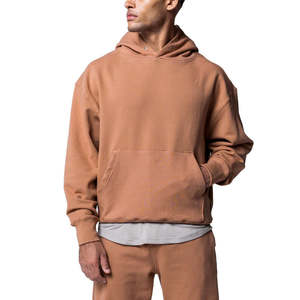 Top Selling High Quality Custom logo Drop Shoulder Plus Size <b>Hoodies</b> 100%cotton French Terry Blank Plain <b>Men</b> Pullover Hoodie - Product Image 2