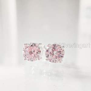 Women's <b>Stud</b> Earring Natural Cubic Zircon Gemstone Anniversary Gift Christmas Handmade Jewelry 925 <b>Sterling</b> <b>Silver</b> <b>Stud</b> Earring - Product Image 2