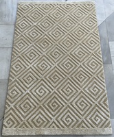 Tapis indien de grande taille de style moderne, tufté à la main, en laine de viscose à poils coupés, antidérapant, motif abstrait, tendance, tapis de prière pour intérieurs.