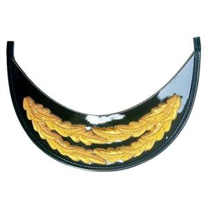 Visera de Gorra Bordada con Hojas de Roble de 2 Filas, Fabricada en Fábrica, con Hilo Dorado Francés, Hecha a Mano - Product Image 1