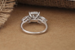 IGI Certified Lab Created Diamond Cut VVS Rose Gold Plated Classic Style Wedding Engagement <b>Ring</b> for Women - Product Image 5