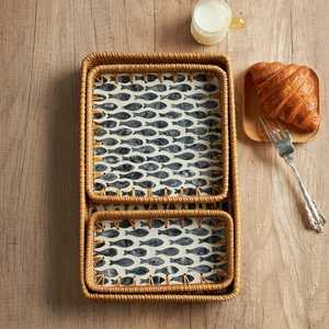 Plateau en bois de nacre pour servir des aliments fait à la main plateau de couleur mosaïque fabriqué au Vietnam - Product Image 5