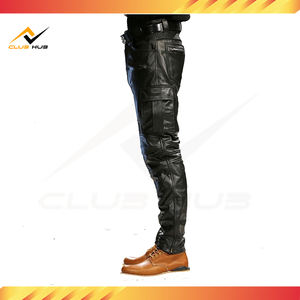 Low Price Men's Customizable Full-Sleeve Winter <b>Motorcycle</b> <b>Racing</b> Leather Pants Breathable High Quality Made Pakistan Custom - Product Image 4