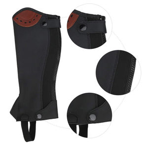La mejor calidad de cuero genuino para montar a caballo estilo occidental Half Chaps disponibles en todos los colores y tamaños - Product Image 3