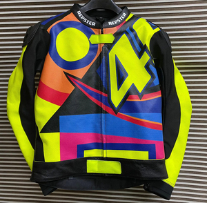 Chaqueta de carreras de motos de la mejor calidad para hombre, recién llegado, armadura de cuero genuino, protecciones desmontables, técnicas impresas de talla grande - Product Image 1