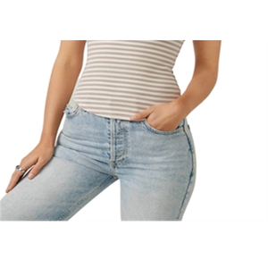 Maglietta Free People Kate a Righe, Taglia XS, Grigia, in Tessuto Lavorato a Maglia Traspirante - Product Image 6