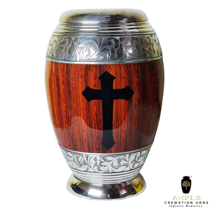 Handcrafted Aluminum Cremation <b>Urn</b> Cross Cremation <b>Urns</b> with Meena Coating Leak-Proof Design Keepsake (3 Cu) & <b>Large</b> 220 Cu - Product Image 2