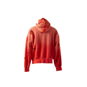 Nueva Sudadera con capucha desgastada personalizada para hombre OEM Streetwear con logotipo impreso y tela de algodón 100% - Product Image 4