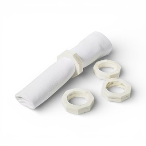 Ensemble d'anneaux de serviette en marbre blanc lisse moderne pour une décoration de table élégante et minimaliste et un style unique - Product Image 2