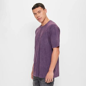 Camiseta ligera de secado rápido con cuello redondo de alta calidad para hombre, manga corta de punto de bambú 3D con hombros caídos, talla personalizada, sólida, de gran tamaño - Product Image 4