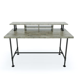 <b>Simple</b> StudioDesk Foldable Wooden Computer <b>Desk</b> Rubber Wood Pipe Legs for Home Office Living Room Dining Areas-SD68002 - Product Image 3