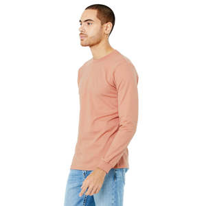 Camiseta unisex de manga larga con cuello redondo clásico plateado: algodón peinado y hilado en anillo 100% Airlume, 32 individuales, 4,2 oz - Product Image 2