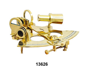 Sextant nautique brillant en laiton massif, Vintage, Style ancien - Product Image 1