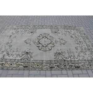 Alfombra turca Vintage de 5,3x8,7 pies, gris, Beige, área grande, lana, respaldo de látex, Patchwork, pasillo Rectangular para habitación de adolescentes, alfombra - Product Image 3