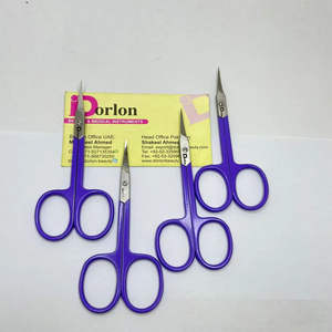 Ciseaux à ongles personnalisés de couleur violette avec pointe en forme de flèche, ciseaux à ongles à lame courbée, ciseaux à cuticules russes tranchants - Product Image 2