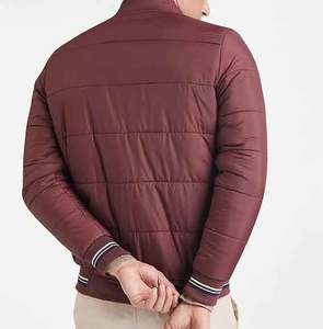 New Men's Safari <b>Jacket</b> <b>Cheap</b> Thick Zip <b>Puffer</b> with Winter Warm Cotton Fleece & Leather Customizable Logo - Product Image 2