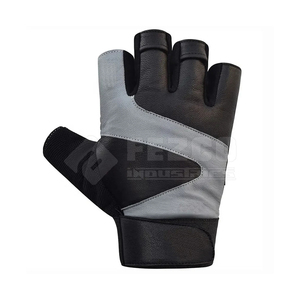 Gants en cuir à demi-doigts personnalisables au prix de gros Équipement de fitness pour la salle de sport et les sports Gants de gymnastique - Product Image 3