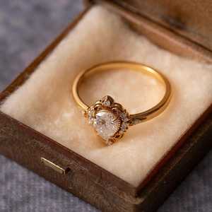 IGI certifié 14K or classique laboratoire cultivé diamant bague de fiançailles poire coupe pierre bague de mariage femmes bijoux fins réglage de canal - Product Image 1