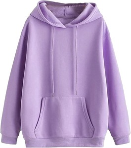 Sweat-shirts à capuche oversize pour femmes, automne-hiver, logo personnalisé, streetwear avec cordon de serrage, vente en gros pour femmes - Product Image 5