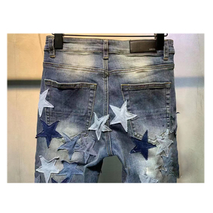 2025 <b>Men's</b> Coated High Street <b>Flare</b> Denim <b>Jeans</b> with Patchwork Slim Fit Trousers - Product Image 6