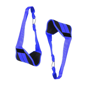 Correas de Levantamiento de Pesas de Nailon Azul con Cierre de Hebilla Ajustable, Elasticidad Moderada y Diámetro Personalizable para Gimnasio, Levantamiento de Pesas, Unisex - Product Image 1
