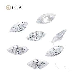 เพชรทรงมาร์คีส์ 0.50 กะรัต คุณภาพเยี่ยม ผลิตในห้องปฏิบัติการ สี F ความสะอาด VVS2 พร้อมใบรับรอง คุณภาพการเจียระไนยอดเยี่ยม แบบเม็ดเดี่ยว - Product Image 1