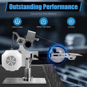 Petite ponceuse à bande verticale/horizontale 762x25MM pour usage domestique, polisseuse et affûteuse sans balais - Product Image 4