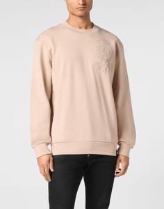 Pulls 100% coton de haute qualité pour hommes, pulls à col rond brodés avec logo personnalisé et manches complètes pour l'hiver - Product Image 1