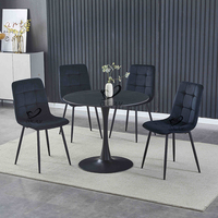 Ensemble de table de négociation compacte de luxe léger pour réception, loisirs, café, repas, mobilier de maison