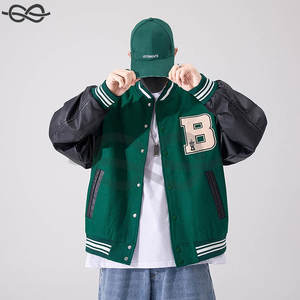 Fabricant OEM Broderie en chenille de haute qualité Manches en cuir pour hommes College Bomber de baseball personnalisé Letterman Laine satin - Product Image 1