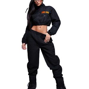 ชุดวอร์มผ้าไนลอนของผู้หญิงชุดวอร์มพองๆพิมพ์ลายและปักลายสำหรับฤดูหนาวสินค้ามาใหม่2025 - Product Image 1