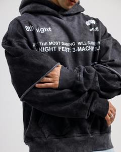 2025 Vintage acide lavage pull sweat bas quantité minimale de commande surdimensionné à capuche strass 100% coton polaire pour hommes Streetwear hiver - Product Image 6