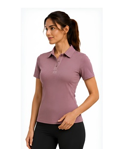 Camiseta de Polo Ecuestre de Manga Corta para Mujer, Personalizada OEM, Colores Personalizados, Corte Ajustado, Secado Rápido, Transpirable, Capa Base para Montar a Caballo - Product Image 6